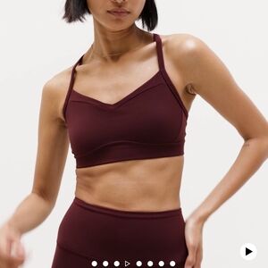 Athleta Maroon Sports Bra